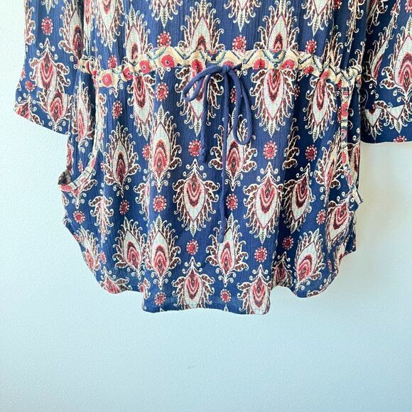 Dee Ell Drop Waist Pocket Boho Tunic Size M - Picture 3 of 7